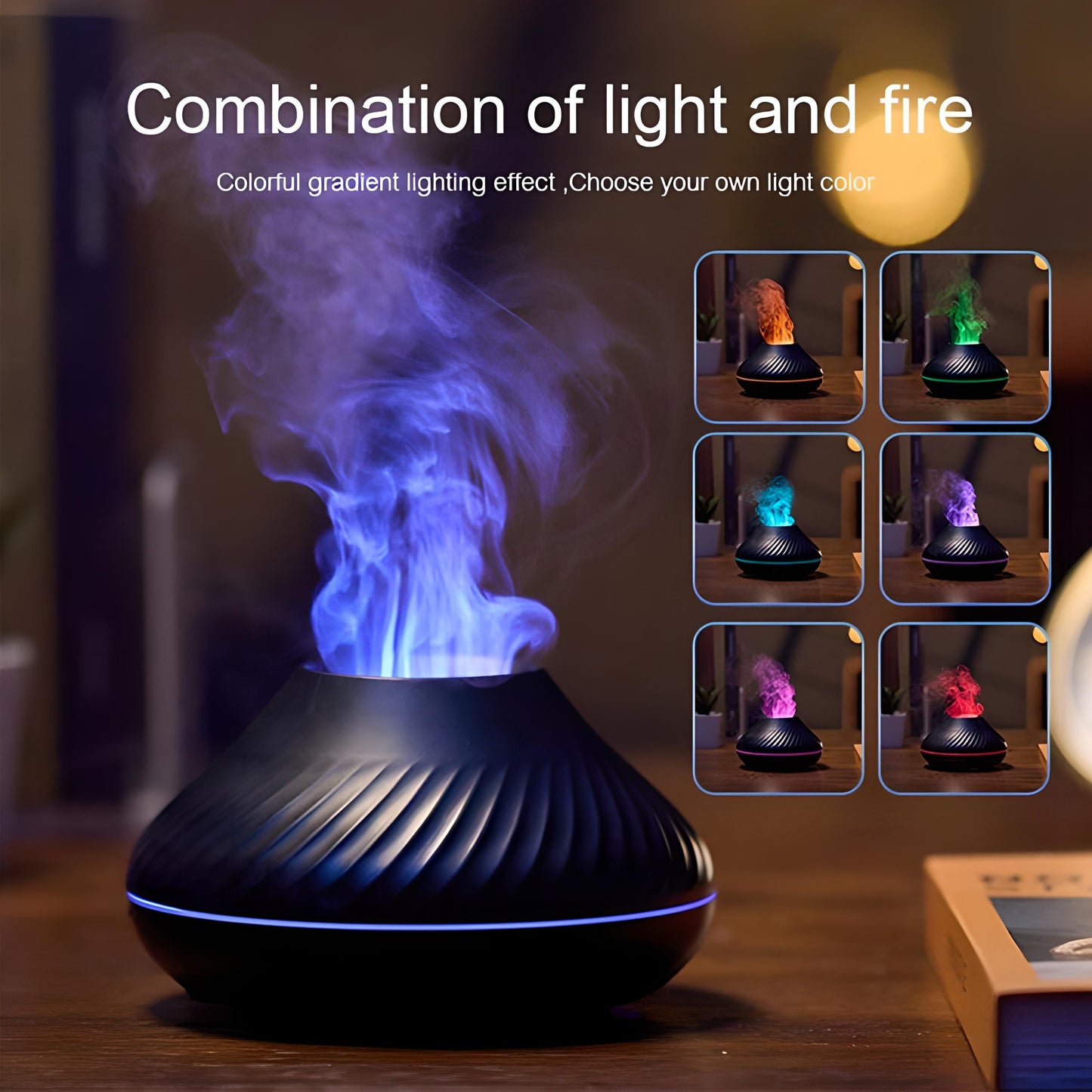 Volcanic Flame Aroma Humidifier